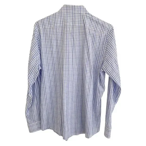 Vineyard Vines Men's Button Down Blue White Plaid Check Dress Shirt Classic Fit - Picture 2 of 6